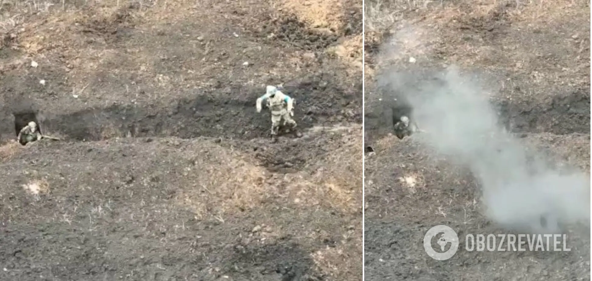 Украинские защитники сошлись с врагом в окопном бою под Бахмутом. Видео