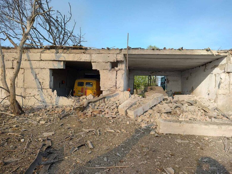 Наслідки обстрілу Берислава російською авіацією, - ОВА 03