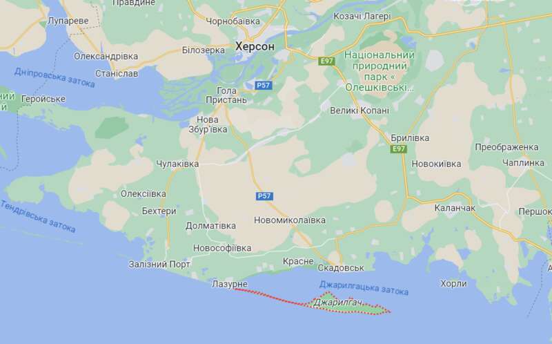 Росіяни з’єднали Джарилгач із окупованою частиною Херсонської області, - Генштаб dqxikeidqxidqrant