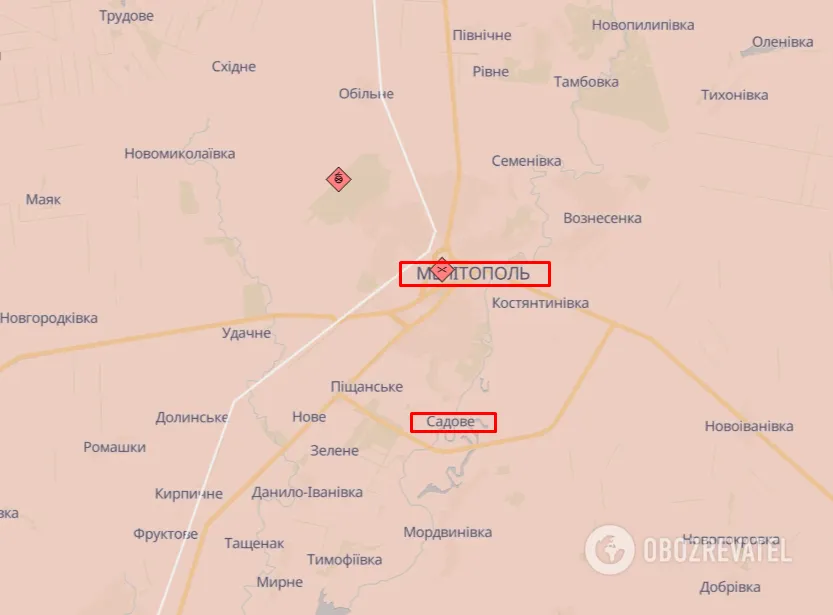 Населённые пункты Мелитополь и Садовое dqxikeidqxidqrant