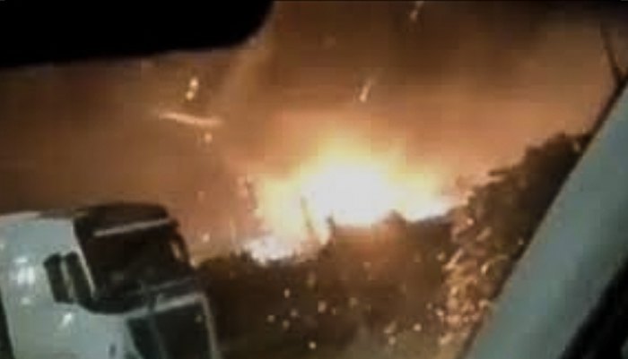 Пожар на Афипском НПЗ под Краснодаром