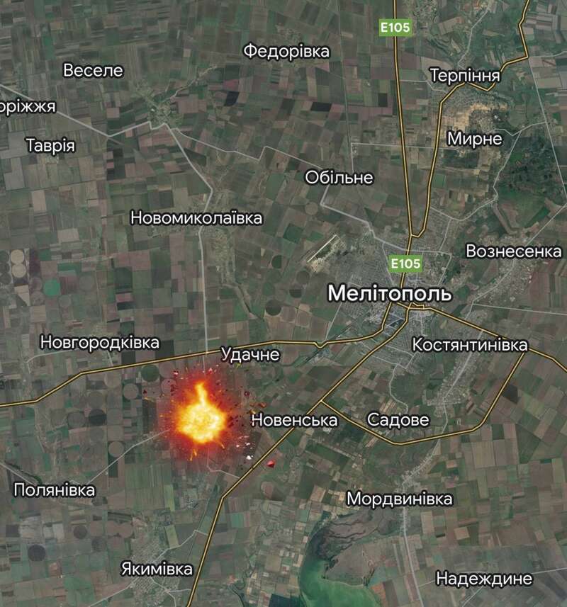 Возле Мелитополя раздался взрыв, "отминусовали" железнодорожный путь для россиян dqxikeidqxidqeant