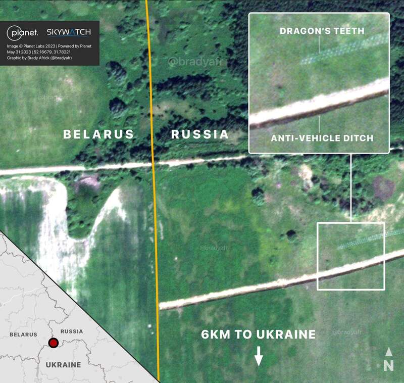 Россияне построили линию обороны вплотную к границе с Беларусью (спутниковые снимки) dqxikeidqxidqeant