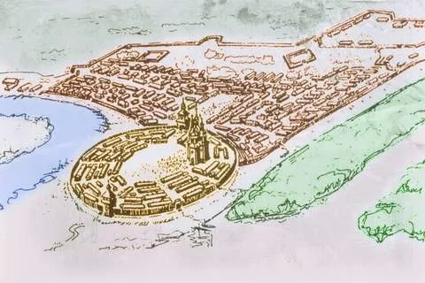 Нова Січ (ілюстація). Реконструкція Володимира Ленченка dqxikeidqxidqrant