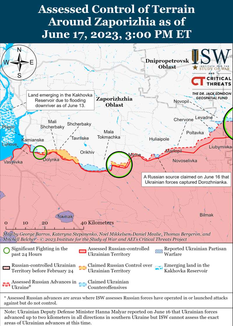 ВСУ контрнаступают и обороняются на нескольких напрявлениях: карты боев ISW