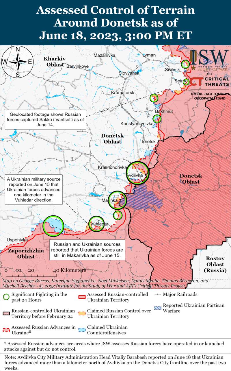 Украинские войска атакуют тыловые позиции россиян на юге: карты боев ISW