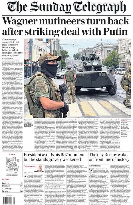 Приниження Путіна: що писали західні ЗМІ про "переворот" в Росії