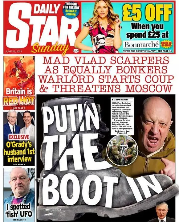 Приниження Путіна: що писали західні ЗМІ про "переворот" в Росії