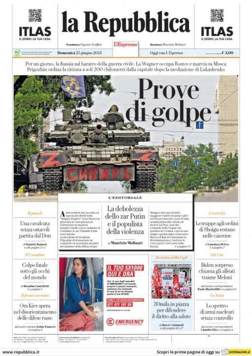 Приниження Путіна: що писали західні ЗМІ про "переворот" в Росії