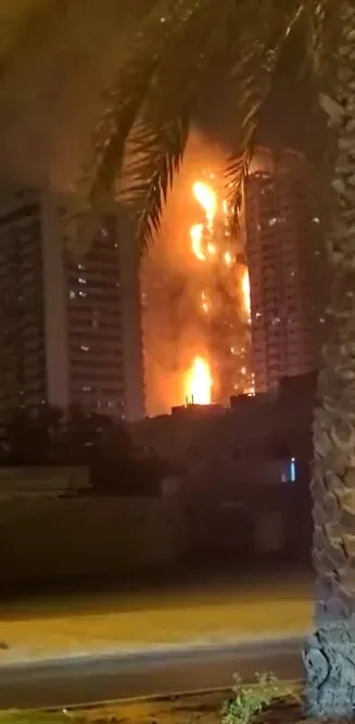 В ОАЕ вогонь охопив 36-поверховий хмарочос: у мережі з’явилися моторошні відео