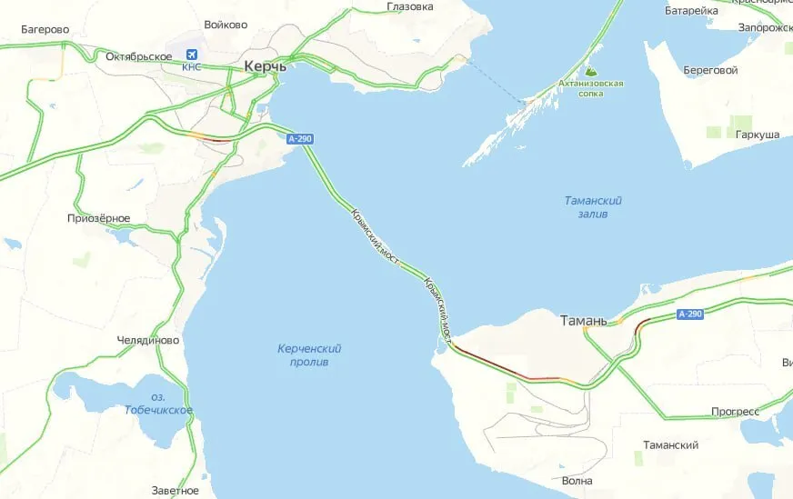 Затор 9 км: на в’їзді на Кримський міст росіянам влаштували перевірки з рентгеном. Фото і відео dqxikeidqxidqeant