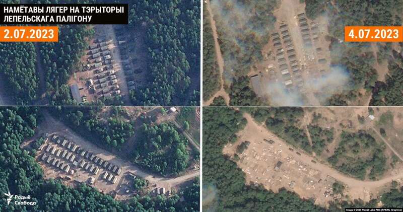 В Беларуси демонтируют лагеря для тренировки российских военных. Спутниковые фото