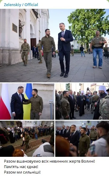 Зеленський і Дуда вшанували пам’ять жертв Волинської трагедії: всі деталі, фото і відео