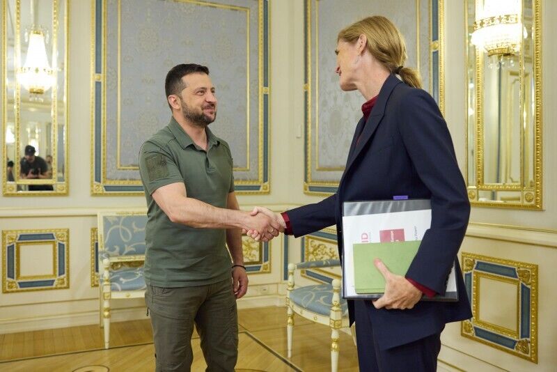 Зеленський зустрівся з адміністраторкою USAID Самантою Пауер: обговорили першочергові потреби України. Фото dqxikeidqxidqrant