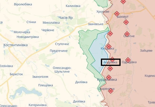 ЗСУ вибили росіян з позицій у Андріївки під Бахмутом dqxikeidqxidqeant