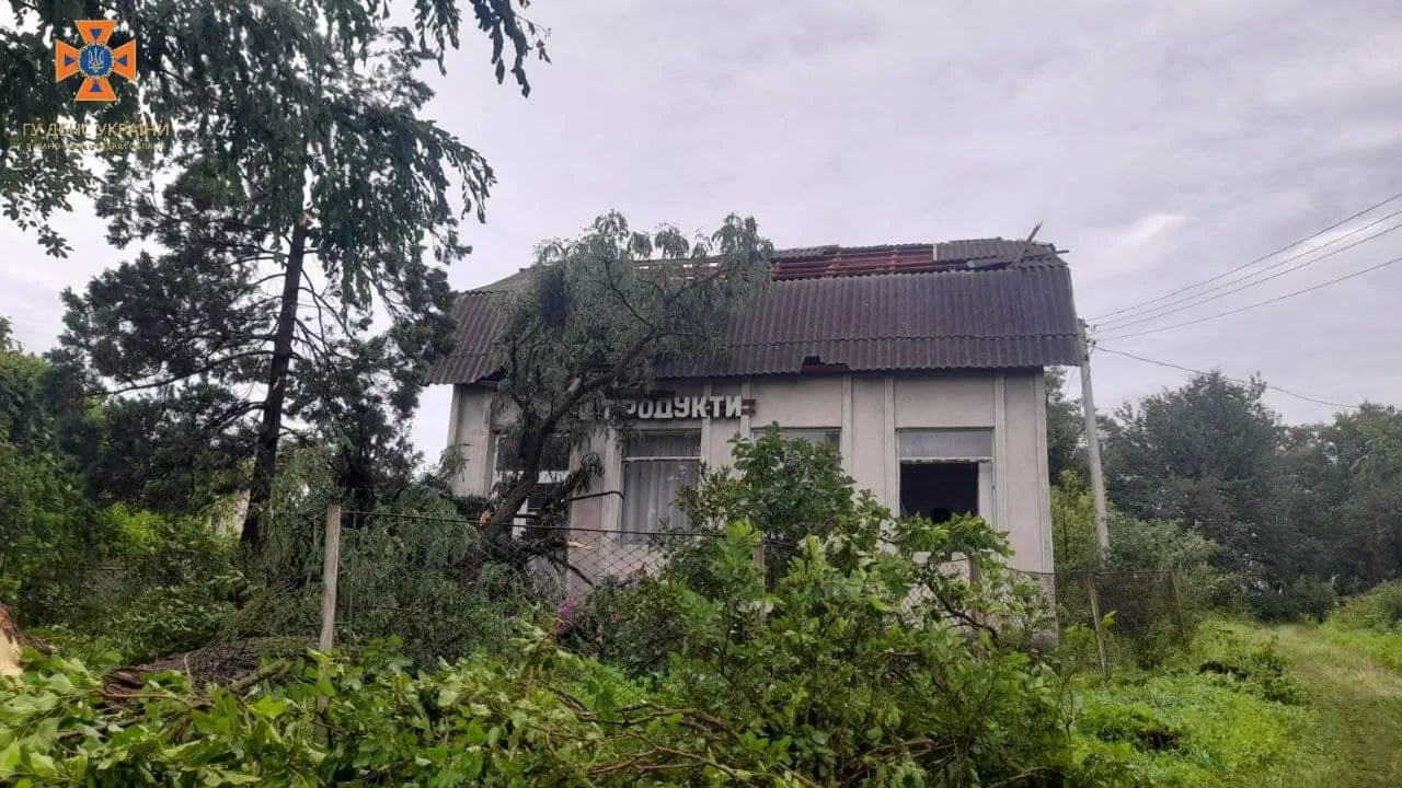 Негода накрила Прикарпаття: ураган зірвав дахи будинків та звалив дерева. Фото