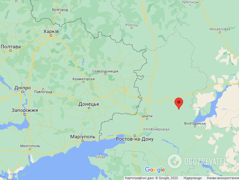 Хутор Зазерский на карте