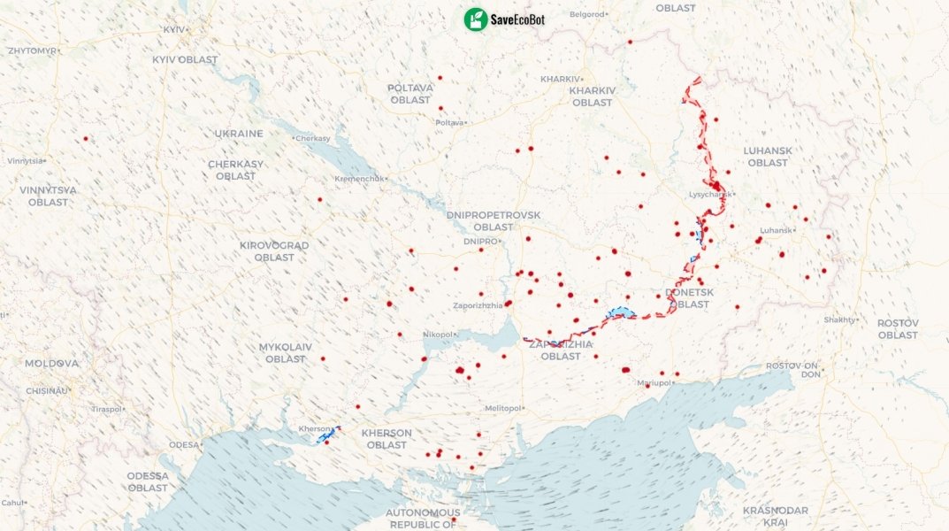 Лінія фронту в Україні — SaveEcoBot