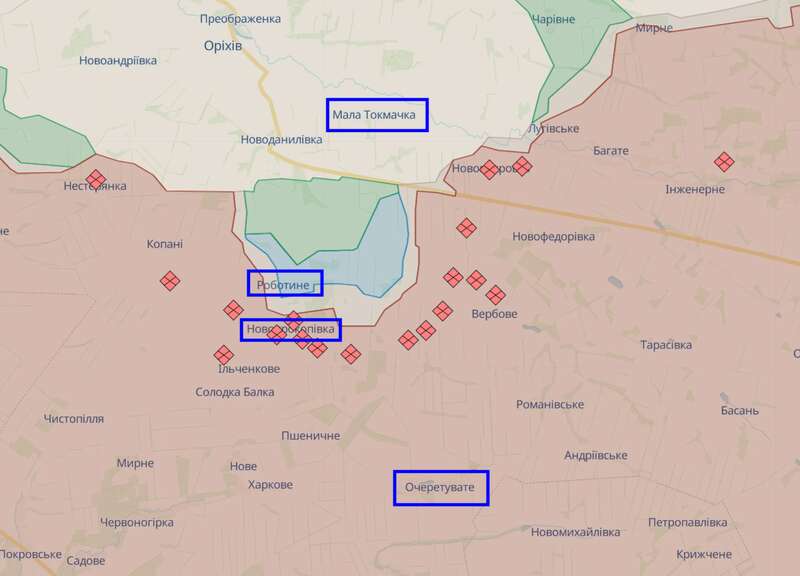 Захисники просуваються на південь від Роботиного, але попереду лінії оборони росіян dqxikeidqxidqrant