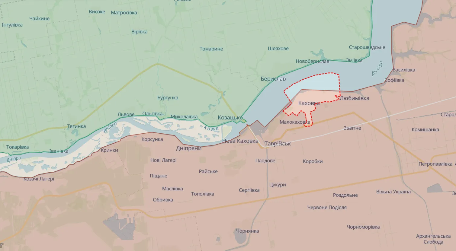 В  окупованій Каховці на Херсонщині підняли український прапор. Фото