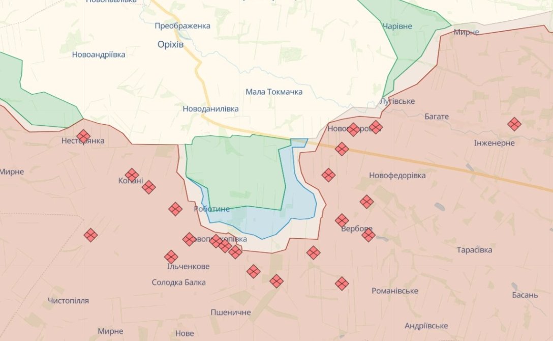 Мелітопольський напрямок, карта бойових дій dqxikeidqxidqrant