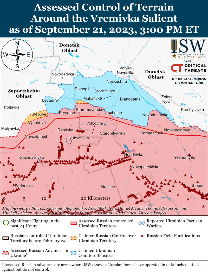 ВСУ продвинулись в районах Бахмута и Вербового: карты боев ISW