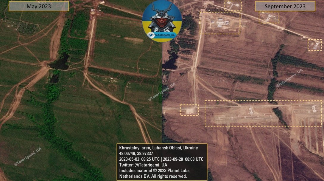 Полигоны оккупантов по состоянию на май и сентябрь