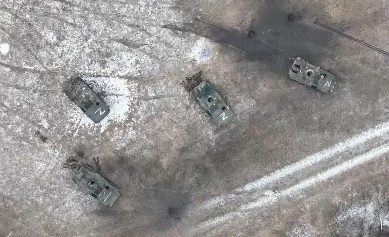 Знищена в бою біля Водяного російська техніка, 15 січня 2023 року. dqxikeidqxidqrant