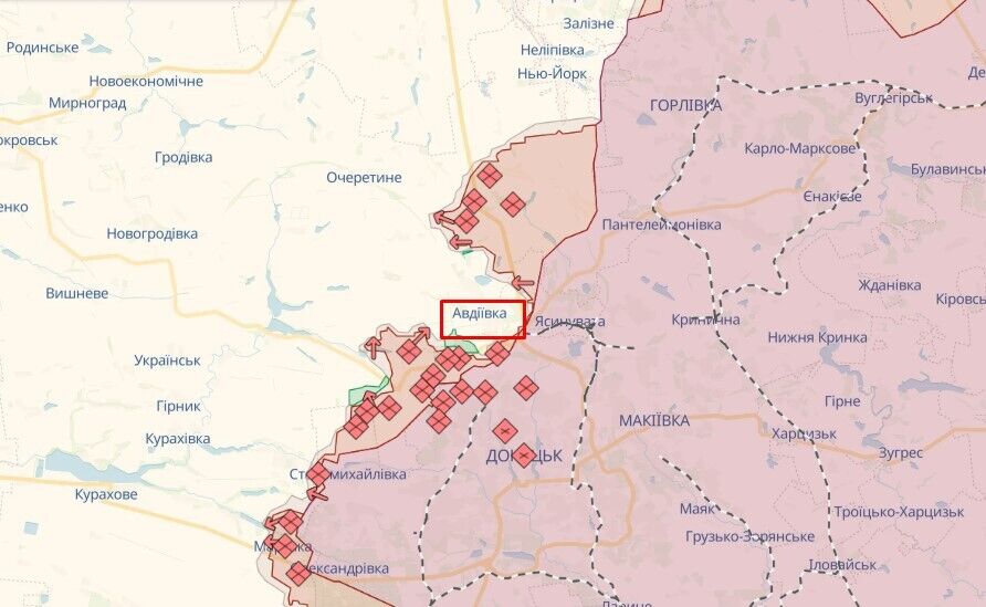 Сили оборони: активність військ Росії біля Авдіївки дещо знизилась dqxikeidqxidqeant