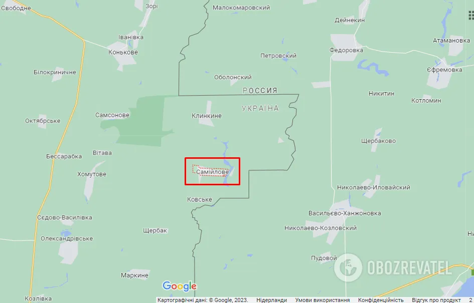 Самойлове на карті dqxikeidqxidqrant