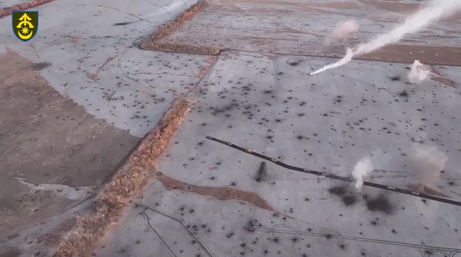 Українська аеророзвідка показала невдалу спробу прориву окупантів на Авдіївському напрямку. Відео dqxikeidqxidqrant