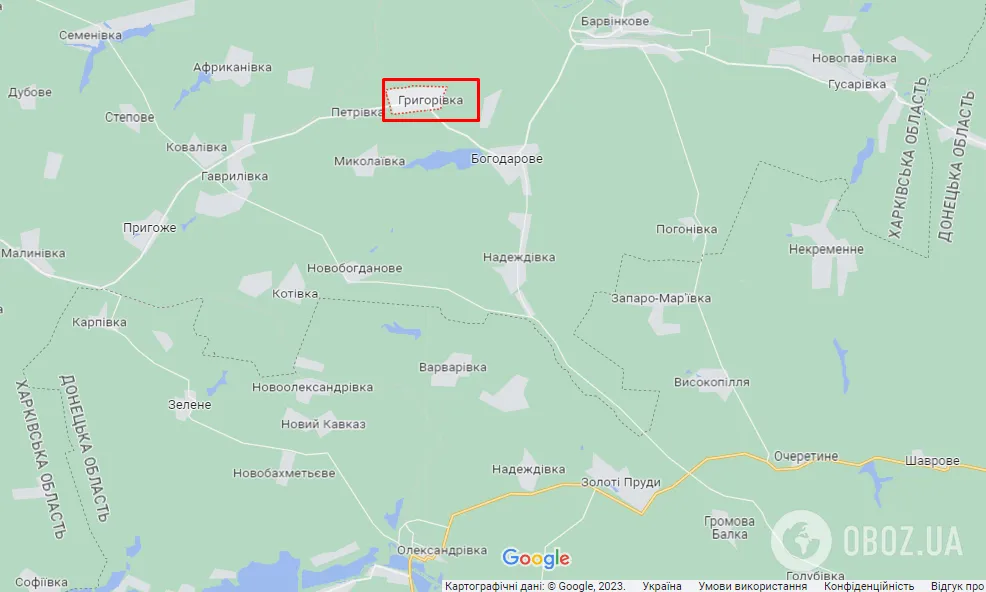 Село Григоровка на карте dqxikeidqxidqrant