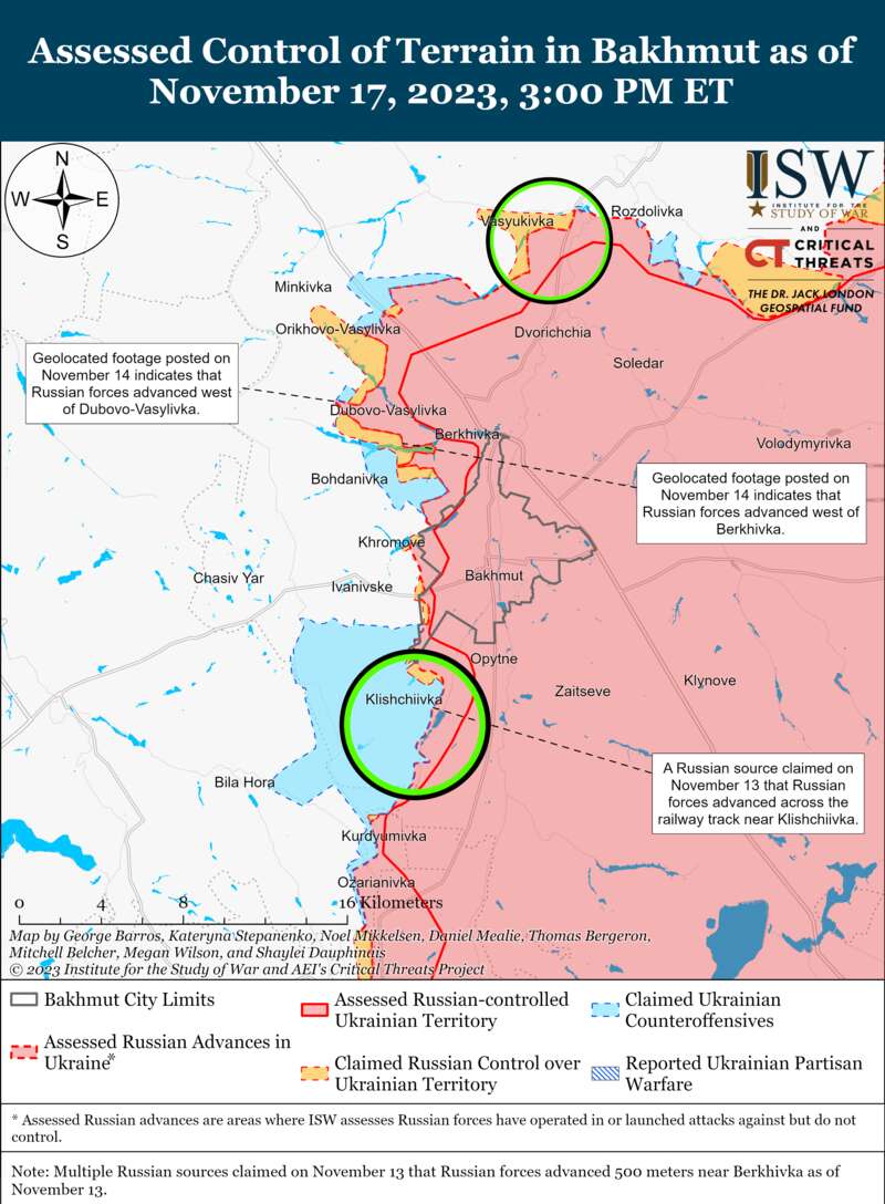 Украинские войска продвинулись юго-восточнее Южного Донецкой области: карты ISW