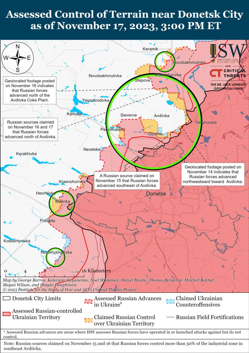 Украинские войска продвинулись юго-восточнее Южного Донецкой области: карты ISW