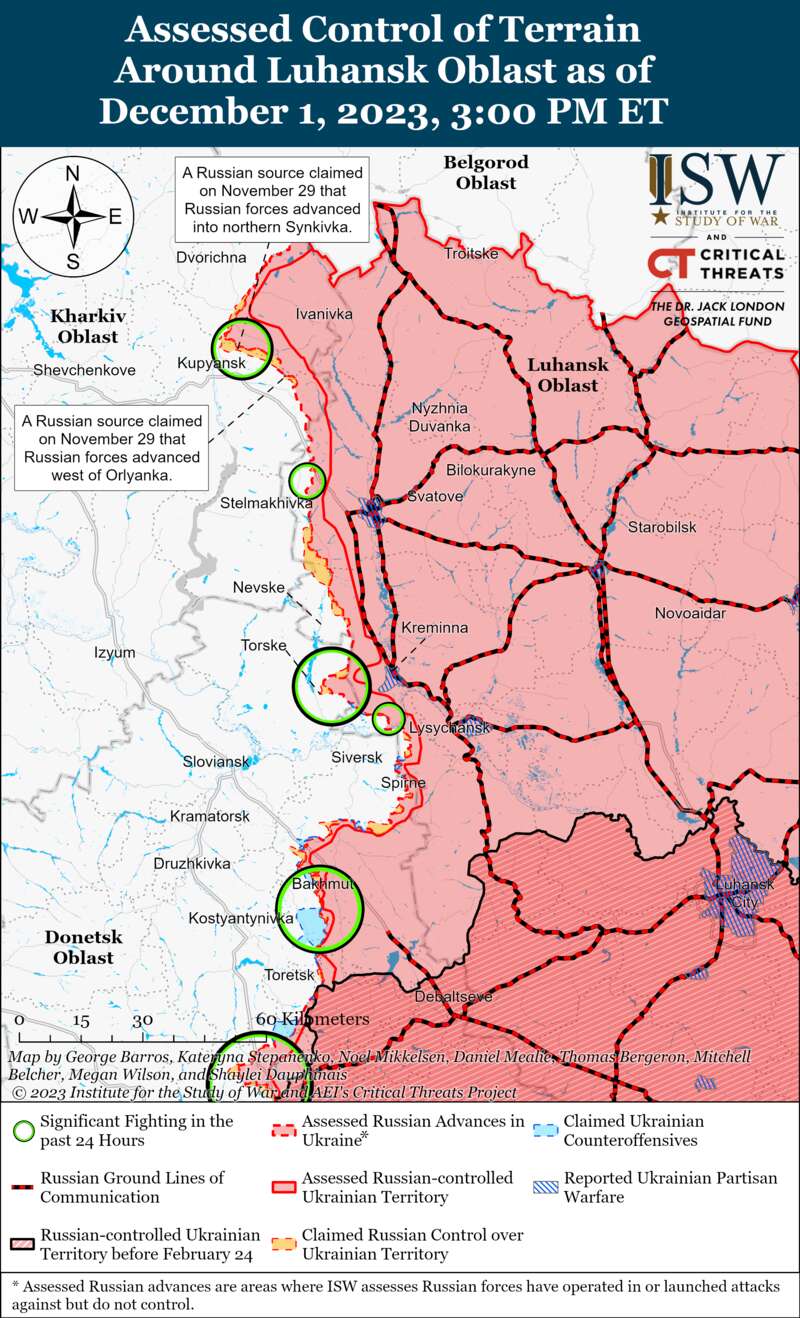 ВСУ оттеснили российские войска вблизи Бахмута и Авдеевки: карты боев ISW dqxikeidqxidqrant