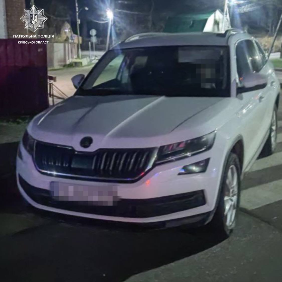 В Киевской области во время комендантского часа поймали пьяного водителя. Фото dqxikeidqxidqeant