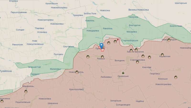 На Запорожье оккупанты шли захватывать украинские позиции и попали в ловушку. Видео