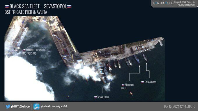 В бухтах Севастополя уменьшается количество российских кораблей, – OSINT-аналитик