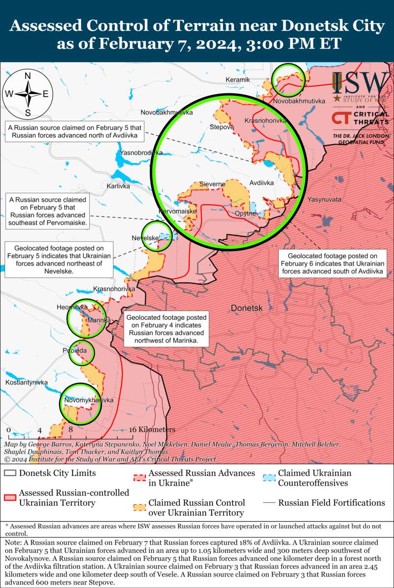 occupiers are preparing cross-border raids and trying to advance near Avdiivka: ISW maps