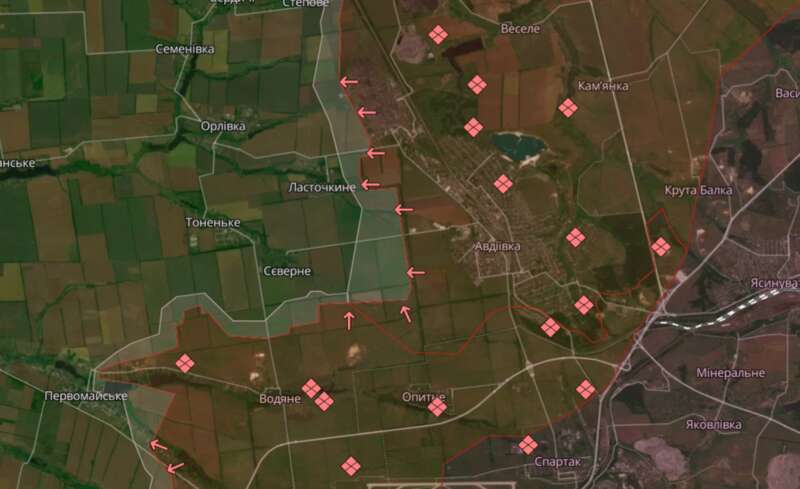 Авдіївка на карті бойових дій: що відбувається на фронті сьогодні dqxikeidqxidqrant