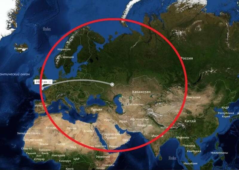 Ту-160 радіус ураження