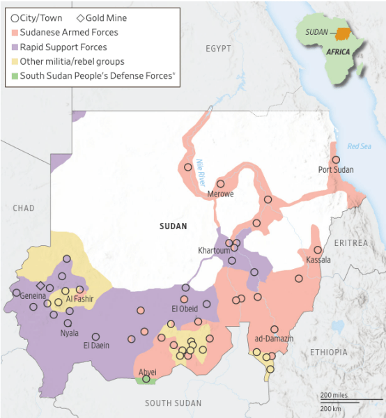 війна в судані, бойові дії в судані