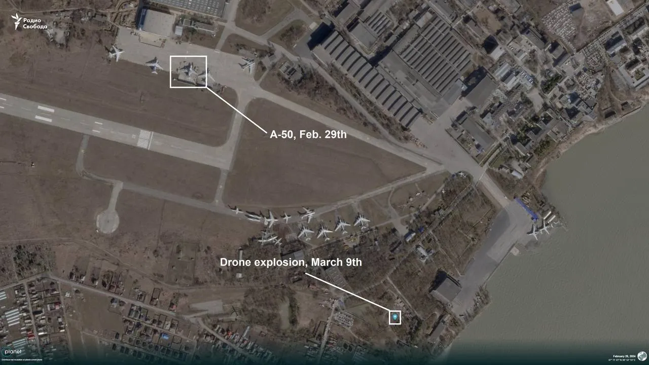 Територію РФ атакували БПЛА: у Таганрозі поцілили у військовий аеродром з літаками А-50. Відео