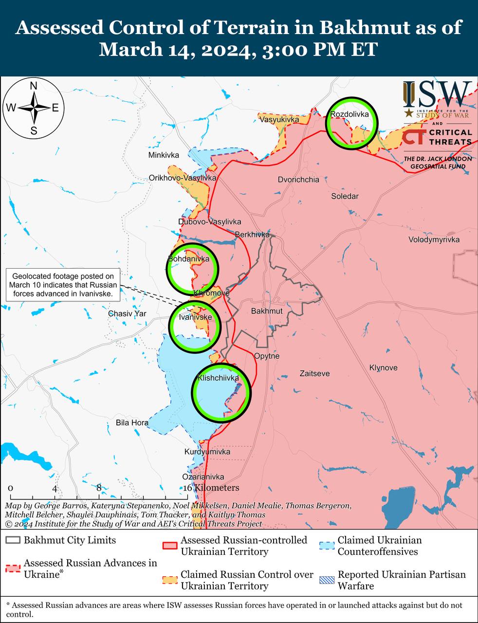 The Russians are becoming more active in the east, positional battles are taking place in most directions: ISW maps