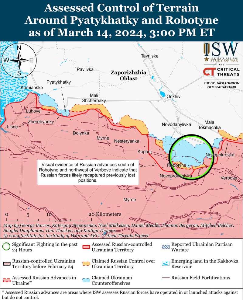 The Russians are becoming more active in the east, positional battles are taking place in most directions: ISW maps