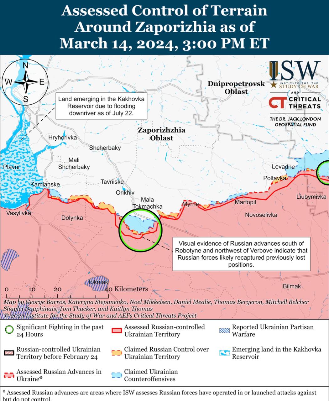 The Russians are becoming more active in the east, positional battles are taking place in most directions: ISW maps