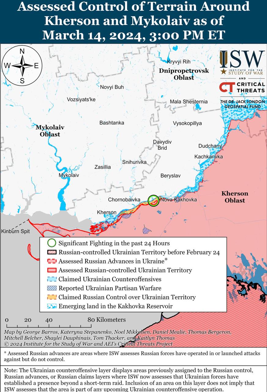 The Russians are becoming more active in the east, positional battles are taking place in most directions: ISW maps