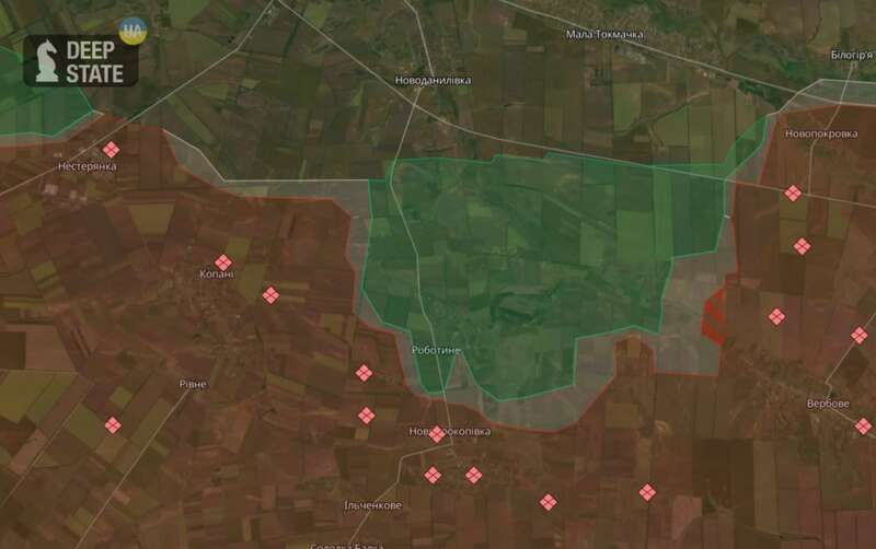 Map of battles in Zaporozhye region dqxikeidqxiqqeant