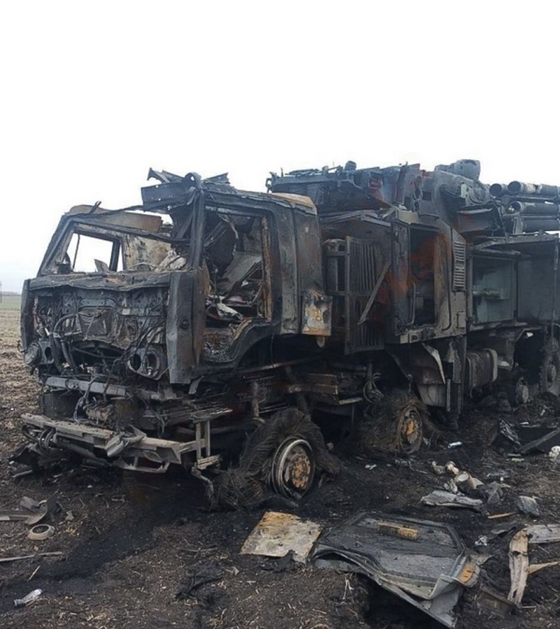 Знищений ЗРГК ’Панцир-С1’ армії РФ.