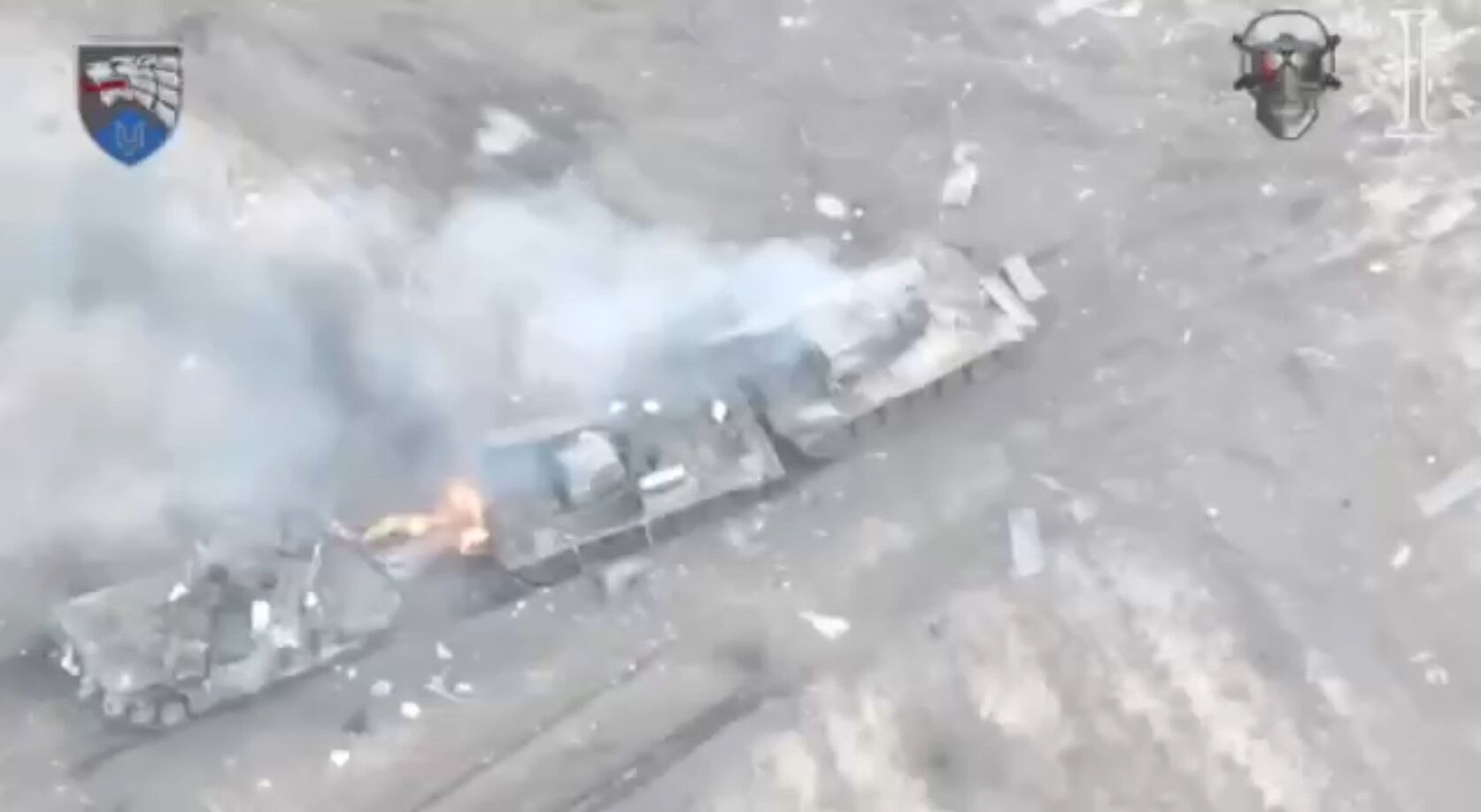 Drones and Brimstone missiles were at work: the MTR showed spectacular footage of the destruction of the occupiers and their equipment. Video